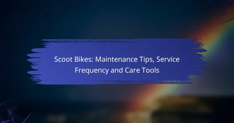 Scoot Bikes: Maintenance Tips, Service Frequency and Care Tools