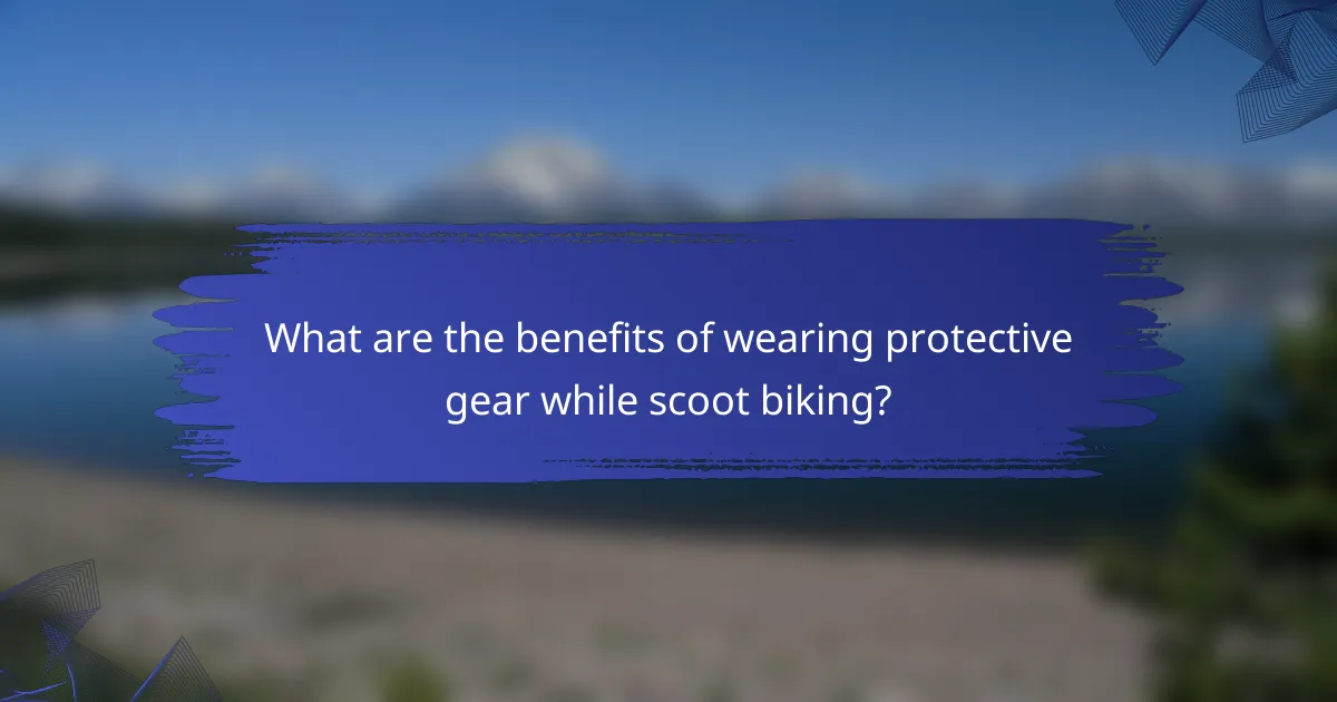 What are the benefits of wearing protective gear while scoot biking?