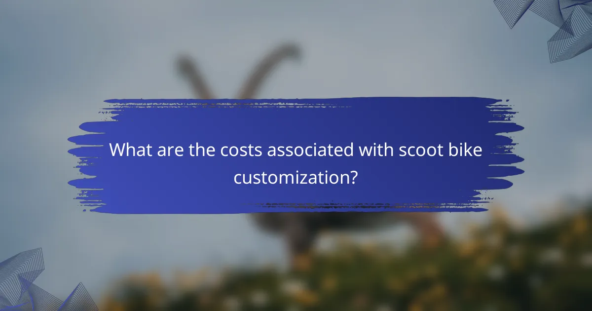 What are the costs associated with scoot bike customization?