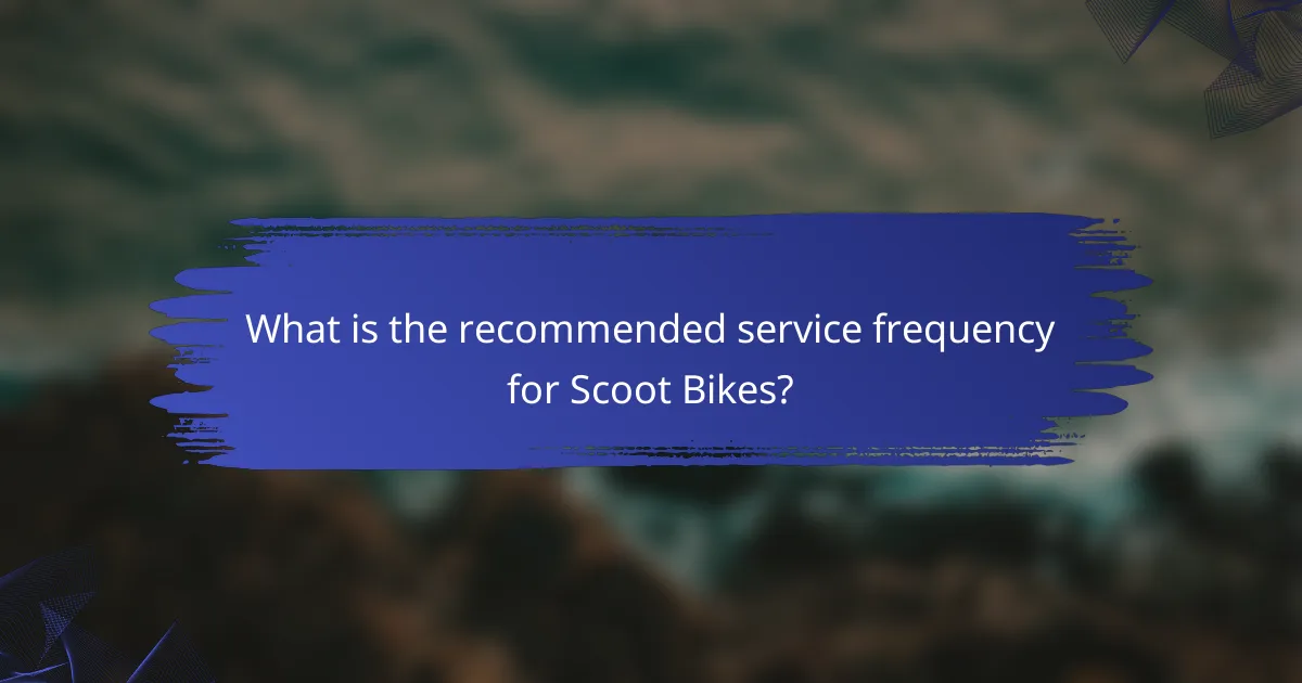 What is the recommended service frequency for Scoot Bikes?